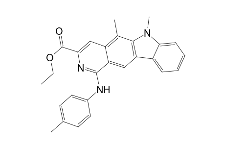 1-[(4-Methylphenyl)amino]-3-(ethoxycarbonyl)-5,6-dimethyl-7H-pyrido[4,3-b]carbazole