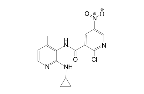 N-(2-cyclopropylamino-4-methyl-3-pyridinyl)-2-chloro-5-nitro-3-pyridinecarboxamide
