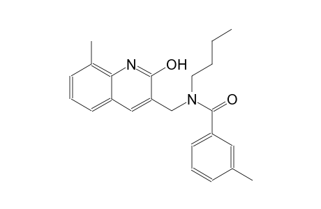 N-butyl-N-[(2-hydroxy-8-methyl-3-quinolinyl)methyl]-3-methylbenzamide