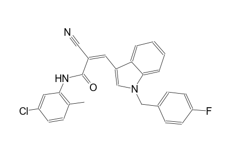 (2Z)-N-(5-chloro-2-methylphenyl)-2-cyano-3-[1-(4-fluorobenzyl)-1H-indol-3-yl]-2-propenamide
