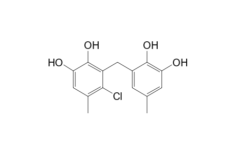 1-[(2',3'-Dihydroxy-5'-methylphenyl)methyl]-2,4-dihydroxy-5-methyl-6-chlorobenzene