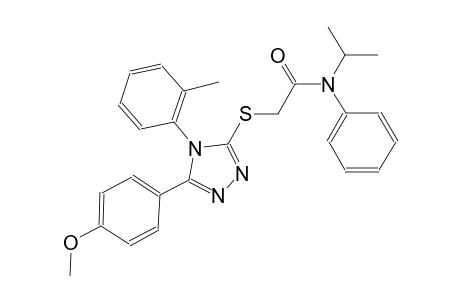 N-isopropyl-2-{[5-(4-methoxyphenyl)-4-(2-methylphenyl)-4H-1,2,4-triazol-3-yl]sulfanyl}-N-phenylacetamide