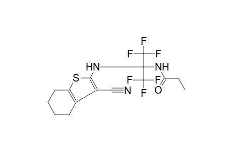 propanamide, N-[1-[(3-cyano-4,5,6,7-tetrahydrobenzo[b]thien-2-yl)amino]-2,2,2-trifluoro-1-(trifluoromethyl)ethyl]-