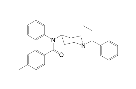 N-Phenyl-N-[1-(1-phenylpropan-1-yl)piperidin-4-yl]-4-methylbenzamide