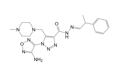 1-(4-amino-1,2,5-oxadiazol-3-yl)-5-[(4-methyl-1-piperazinyl)methyl]-N'-[(E)-2-phenylpropylidene]-1H-1,2,3-triazole-4-carbohydrazide