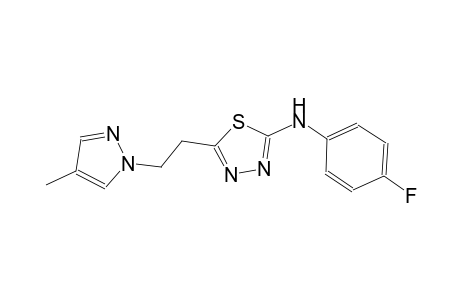 N-(4-fluorophenyl)-5-[2-(4-methyl-1H-pyrazol-1-yl)ethyl]-1,3,4-thiadiazol-2-amine
