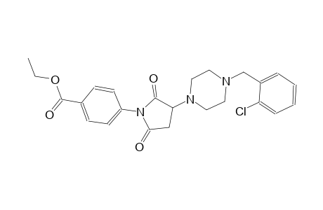 ethyl 4-{3-[4-(2-chlorobenzyl)-1-piperazinyl]-2,5-dioxo-1-pyrrolidinyl}benzoate