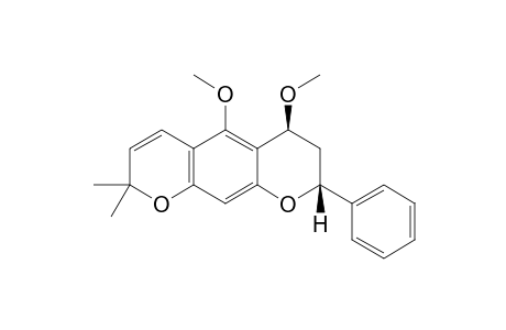 XUULANIN;4-BETA,5-DIMETHOXY-6'',6''-DIMETHYL-2H-PYRANO-(2'',3'':7,6)-FLAVAN