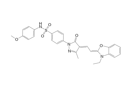 Benzenesulfonamide, 4-[4-[2-(3-ethyl-2(3H)-benzoxazolylidene)ethylidene]-4,5-dihydro-3-methyl-5-oxo-1H-pyrazol-1-yl]-N-(4-methoxyphenyl)-