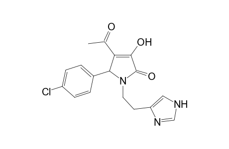2H-Pyrrol-2-one, 4-acetyl-5-(4-chlorophenyl)-1,5-dihydro-3-hydroxy-1-[2-(1H-imidazol-4-yl)ethyl]-