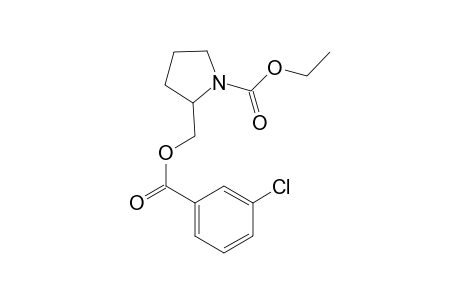Ethyl 2-(3'-chlorobenzoyloxymethyl)pyrrolidine-1-carboxylate