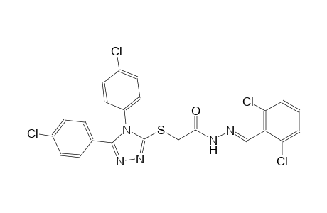 2-{[4,5-bis(4-chlorophenyl)-4H-1,2,4-triazol-3-yl]sulfanyl}-N'-[(E)-(2,6-dichlorophenyl)methylidene]acetohydrazide