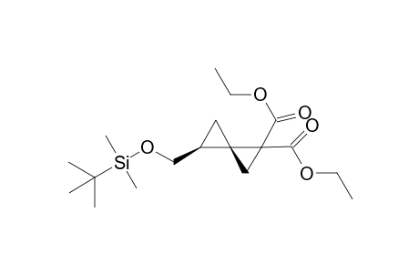 (+-)-(distal)-4-(tert-Butyldimethylsilyloxymethyl)spiro[2.2]pentane-1,1-dicarboxylic acid diethyl ester