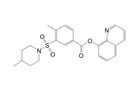 benzoic acid, 4-methyl-3-[(4-methyl-1-piperidinyl)sulfonyl]-, 8-quinolinyl ester