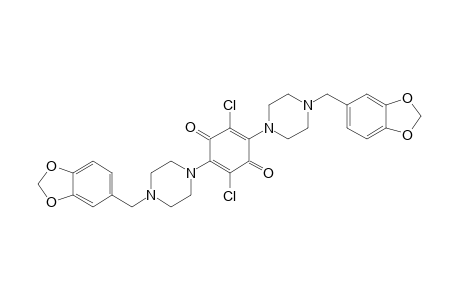 2,5-BIS-[1-PIPERONYLPIPERAZIN-1-YL]-3,6-DICHLORO-1,4-BENZOQUINONE