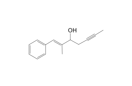 (E)-2-methyl-1-phenylhept-1-en-5-yn-3-ol
