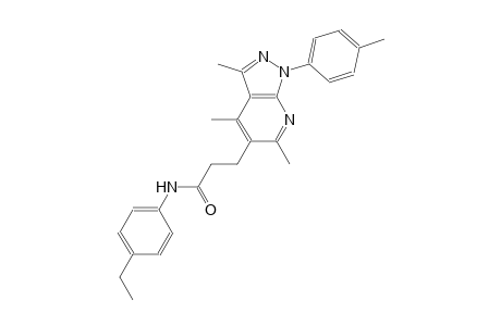 1H-pyrazolo[3,4-b]pyridine-5-propanamide, N-(4-ethylphenyl)-3,4,6-trimethyl-1-(4-methylphenyl)-