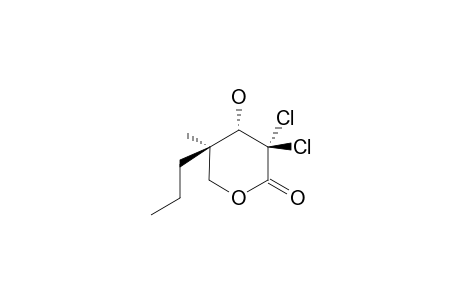 (TRANS)-3,3-DICHLORO-4-HYDROXY-5-METHYL-5-PROPYLTETRAHYDRO-2H-PYRAN-2-ONE