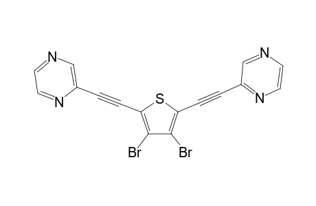 2,2'-((3,4-Dibromothiophene-2,5-diyl)bis(ethyne-2,1-diyl))dipyrazine