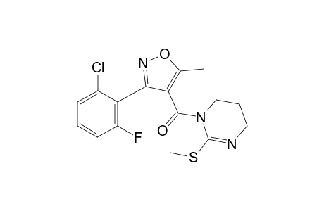 1-[[3-(2-chloro-6-fluorophneyl)-5-methyl-4-isoxazolyl]carbonyl}-2-(methylthio)-1,4,5,6-tetrahydropyrimidine