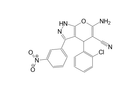 6-amino-4-(2-chlorophenyl)-3-(3-nitrophenyl)-1,4-dihydropyrano[2,3-c]pyrazole-5-carbonitrile