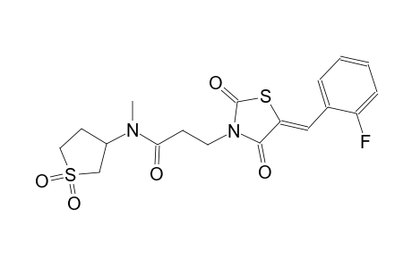 3-thiazolidinepropanamide, 5-[(2-fluorophenyl)methylene]-N-methyl-2,4-dioxo-N-(tetrahydro-1,1-dioxido-3-thienyl)-, (5Z)-