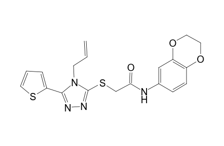 2-[[4-allyl-5-(2-thienyl)-1,2,4-triazol-3-yl]sulfanyl]-N-(2,3-dihydro-1,4-benzodioxin-6-yl)acetamide