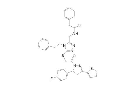 benzeneacetamide, N-[[5-[[2-[5-(4-fluorophenyl)-4,5-dihydro-3-(2-thienyl)-1H-pyrazol-1-yl]-2-oxoethyl]thio]-4-(2-phenylethyl)-4H-1,2,4-triazol-3-yl]methyl]-