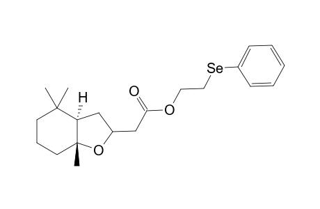 (+-)-trans-.beta.-[2-(Phenylseleno)ethyl]octahydro-4,4,7a-trimethylbenzo[b]furan- acetic acid