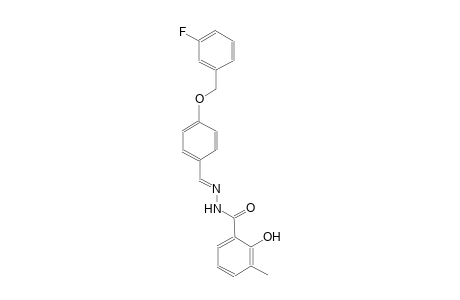 benzoic acid, 2-hydroxy-3-methyl-, 2-[(E)-[4-[(3-fluorophenyl)methoxy]phenyl]methylidene]hydrazide