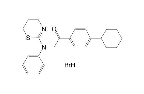 1-(4-cyclohexylphenyl)-2-(5,6-dihydro-4H-1,3-thiazin-2-ylanilino)ethanone hydrobromide