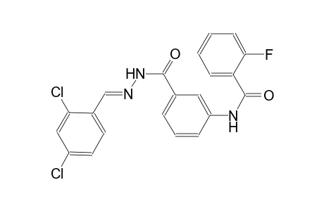 benzoic acid, 3-[(2-fluorobenzoyl)amino]-, 2-[(E)-(2,4-dichlorophenyl)methylidene]hydrazide