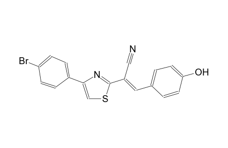 (2E)-2-[4-(4-bromophenyl)-1,3-thiazol-2-yl]-3-(4-hydroxyphenyl)-2-propenenitrile