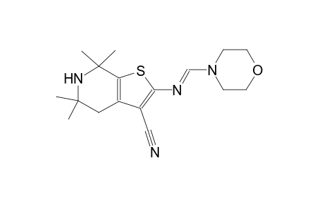 5,5,7,7-tetramethyl-2-{[(E)-4-morpholinylmethylidene]amino}-4,5,6,7-tetrahydrothieno[2,3-c]pyridine-3-carbonitrile