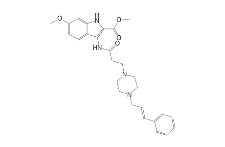 methyl 6-methoxy-3-[(3-{4-[(2E)-3-phenyl-2-propenyl]-1-piperazinyl}propanoyl)amino]-1H-indole-2-carboxylate