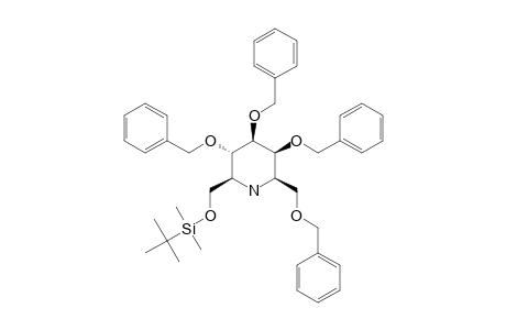 1,3,4,5-TETRA-O-BENZYL-7-O-(TERT.-BUTYLDIMETHYLSILYL)-2,6-DIDEOXY-2,6-IMINO-L-GLYCERO-L-GALACTO-HEPTITOL