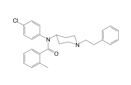 N-(4-Chlorophenyl)-2-methyl-N-[1-(2-phenylethyl)piperidin-4-yl]benzamide