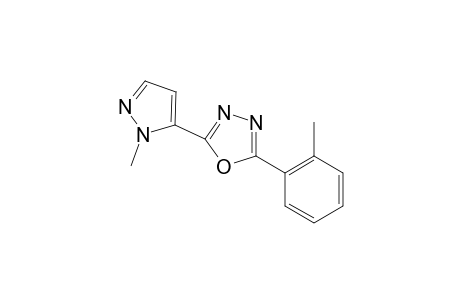 2-(2-Methyl-2H-pyrazol-3-yl)-5-O-tolyl-[1,3,4]oxadiazole