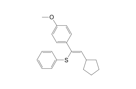 (Z)-1-(Phenylthio)-2-cyclopentyl-4-methoxystyrene