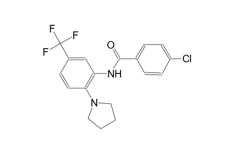 4-chloro-N-[2-(1-pyrrolidinyl)-5-(trifluoromethyl)phenyl]benzamide