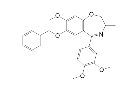 7-(benzyloxy)-2,3-dihydro-5-(3,4-dimethoxyphenyl)-8-methoxy-3-methyl-1,4-benzoxazepine