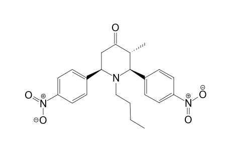 (2S,3R,6R)-1-butyl-3-methyl-2,6-bis(4-nitrophenyl)piperidin-4-one