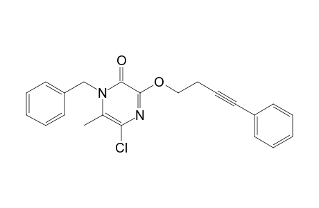1-Benzyl-5-chloro-6-methyl-3-(4-phenyl-3-butynyloxy)-2(1H)-pyrazinone