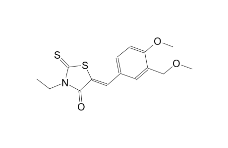 (5Z)-3-ethyl-5-[4-methoxy-3-(methoxymethyl)benzylidene]-2-thioxo-1,3-thiazolidin-4-one