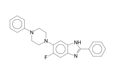 (1H)-Benzimidazole, 5-fluoro-2-phenyl-6-(4-phenylpiperazino)-
