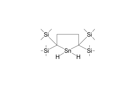 Trimethyl[2,5,5-tris(trimethylsilyl)-2-stannolanyl]silane
