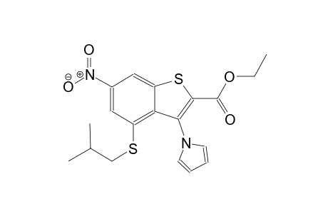 benzo[b]thiophene-2-carboxylic acid, 4-[(2-methylpropyl)thio]-6-nitro-3-(1H-pyrrol-1-yl)-, ethyl ester