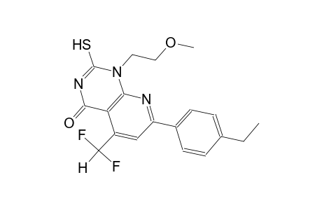 pyrido[2,3-d]pyrimidin-4(1H)-one, 5-(difluoromethyl)-7-(4-ethylphenyl)-2-mercapto-1-(2-methoxyethyl)-