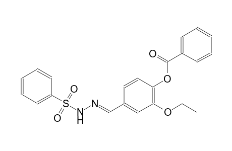2-ethoxy-4-{(E)-[(phenylsulfonyl)hydrazono]methyl}phenyl benzoate