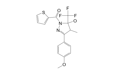 5-HYDROXY-3-(4-METHOXYPHENYL)-4-METHYL-5-TRIFLUOROMETHYL-4,5-DIHYDRO-1H-1-(2-THENOYL)-PYRAZOLE